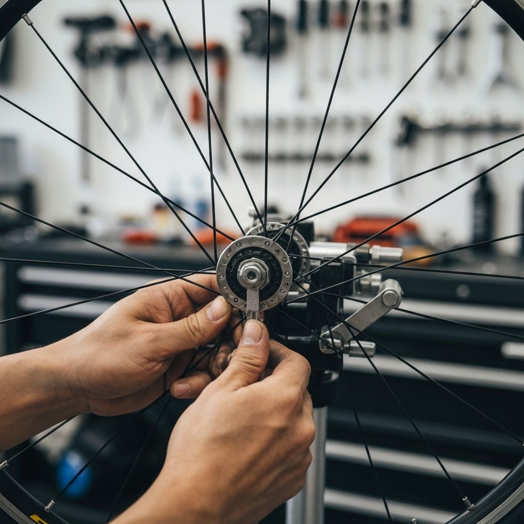 휠 트루잉 작업